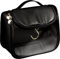 Inter-Vion - Cosmetic Bag - Damska kosmetyczka - Kuferek kosmetyczny do powieszenia - Glam Black