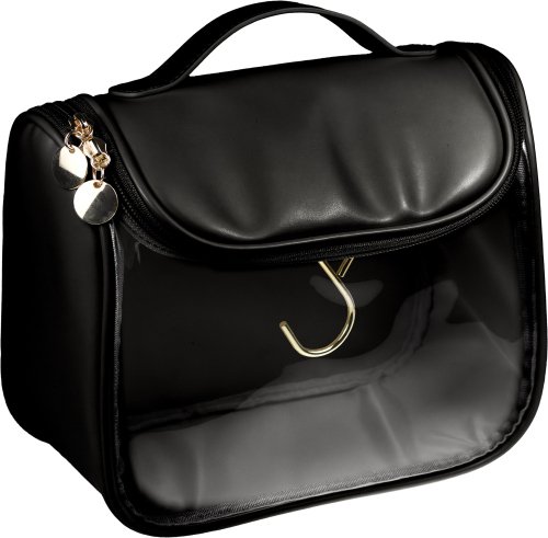 Inter-Vion - Cosmetic Bag - Damska kosmetyczka - Kuferek kosmetyczny do powieszenia - Glam Black