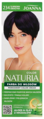 Joanna - Color Naturia - Permanent Color Cream - Farba do włosów - 234 Śliwkowa Oberżyna