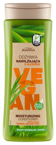 Joanna - Vegan - Moisturizing Conditioner with Aloe - Odżywka nawilżająca z aloesem - Włosy normalne i suche - 300 g