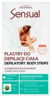 Joanna - Sensual - 12 Body Wax Strips - Plastry do depilacji ciała - Skóra wrażliwa - 12 szt.
