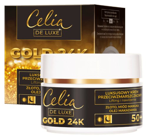 Celia - De Luxe - Gold 24K Luxurious Anti-Wrinkle Cream - Luksusowy krem przeciwzmarszczkowy - 50+ - 50 ml