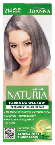 Joanna - Color Naturia - Permanent Color Cream - Farba do włosów - 214 Gołębi Popiel