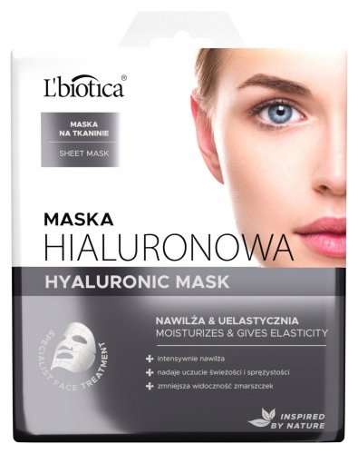 L'biotica - Hyaluronic Mask - Intensywnie nawilżająca maska w płachcie - 1 sztuka