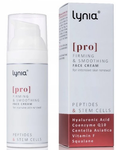 Lynia - Pro - Firming & Smoothing Face Cream - Ujędrniająco-wygładzający krem do twarzy z peptydami i komórkami macierzystymi - 50 ml