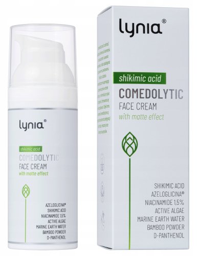 Lynia - Comedolytic Face Cream - Mattifying comedolytic cream with shikimic acid - 50 ml
