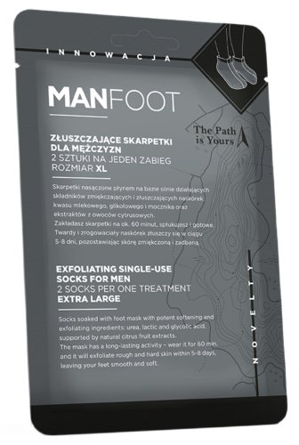 MANFOOT - Exfoliating Single-Use Socks for Men - Złuszczające skarpetki dla mężczyzn - 1 para XL