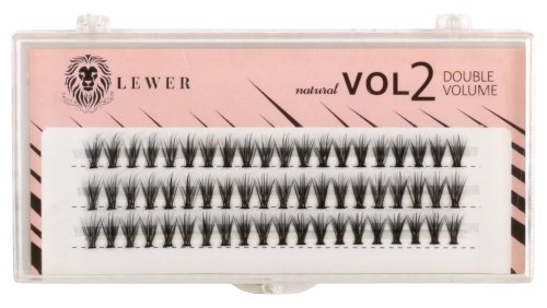 Lewer - Natural Lash - Extra Volume - Miami - Jedwabne rzęsy w kępkach  - 10mm