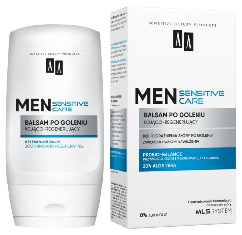 AA - MEN SENSITIVE CARE - Aftershave Balm - Kojąco-regenerujący balsam po goleniu - 100 ml