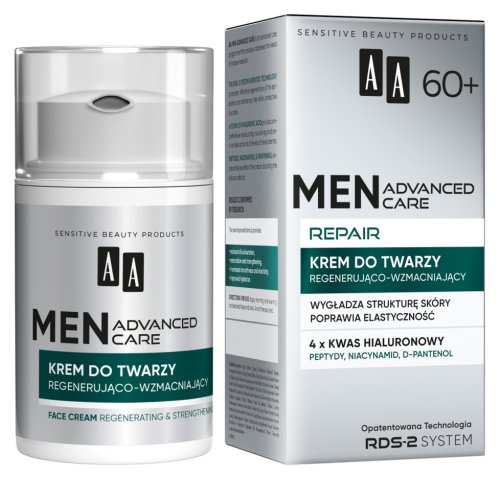 AA - MEN ADVANCED CARE - Repair Face Cream 60+ Regenerująco-wzmacniający krem do twarzy - 50 ml