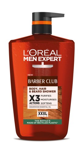 L'Oréal - MEN EXPERT - BARBER CLUB Body, Hair & Beard Shower - Żel pod prysznic do ciała, włosów i brody - XXXL SIZE - 1 L