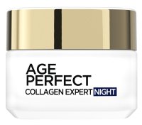 L'Oréal - AGE PERFECT Collagen Expert - Retightening Cream Night - Rozświetlająco-ujędrniający krem do twarzy na noc 50+ - 50 ml 