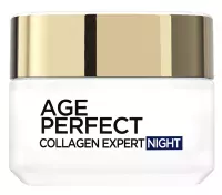 L'Oréal - AGE PERFECT Collagen Expert - Retightening Cream Night - Rozświetlająco-ujędrniający krem do twarzy na noc 50+ - 50 ml 