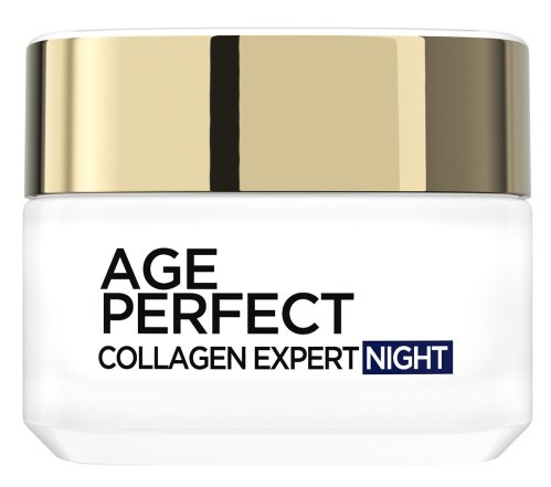L'Oréal - AGE PERFECT Collagen Expert - Retightening Cream Night - Rozświetlająco-ujędrniający krem do twarzy na noc 50+ - 50 ml 