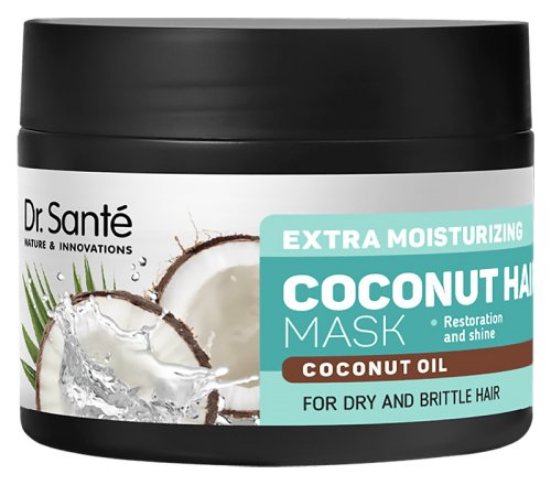 Dr. Sante - COCONUT HAIR - Extra Moisturizing Coconut Hair Mask - Intensywnie nawilżająca maska kokosowa do włosów suchych oraz łamliwych - 300 ml