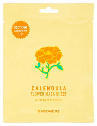 BARONESS - Calendula Flower Mask Sheet - Kojąca maska w płachcie z ekstraktem z kwiatu nagietka - 21 g