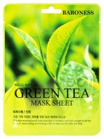 BARONESS - Green Tea Mask Sheet - Nawilżająco-kojąca maska w płachcie z ekstraktem z zielonej herbaty - 1 szt.