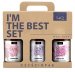 LaQ - I'm The Best Set - Czyściopak - Dama w kąpieli - Zestaw 3 żeli pod prysznic - Piwonia 500 ml + Niezapominajka 500 ml + Magnolia 500 ml    