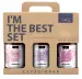 LaQ - I'm The Best Set - Czyściopak - Dama w kąpieli - Zestaw 3 żeli pod prysznic - Piwonia 500 ml + Niezapominajka 500 ml + Magnolia 500 ml    