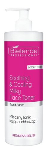 Bielenda Professional - Redness Relief - Soothing & Cooling Milky Face Toner - Mleczny tonik kojąco-chłodzący - 500 ml