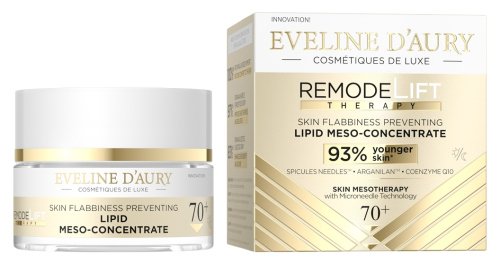 Eveline Cosmetics - Eveline D'Aury RemodeLift Therapy - Lipid Meso-Concentrate 70+ Lipidowy krem do twarzy - 50 ml