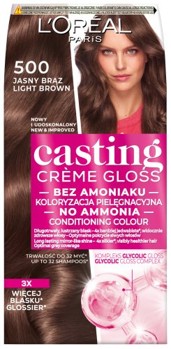 L'Oréal - Casting Créme Gloss - Caring Colouring Without Ammonia - 500 LIGHT BROWN