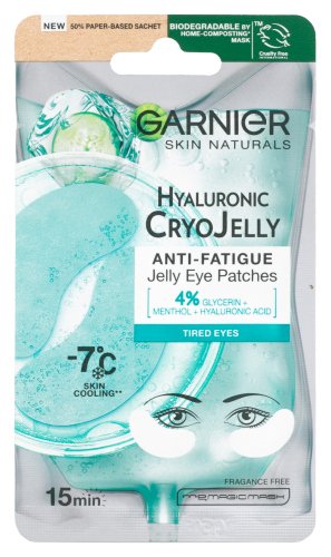 GARNIER - HYALURONIC Cryo Jelly - Anti-Fatigue Jelly Eye Patches - Hydrożelowe płatki pod oczy - 1 para - 5 g