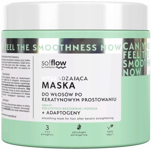 So!Flow - Smoothing Mask for Hair After Keratin Straightening - Wygładzająca maska do włosów po keratynowym prostowaniu - 400 ml 
