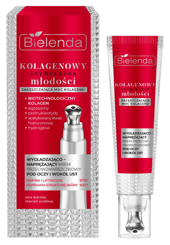 Bielenda - Kolagenowy Stymulator Młodości - Wygładzająco-naprężający krem przeciwzmarszczkowy pod oczy i wokół ust - 15 ml