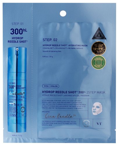 VT Cosmetics - Hydrop Reedle Shot 300 - 2Step Mask - Nawilżająca hydrożelowa maska do twarzy 27 g + ampułka 1,5 g