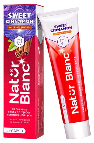 Sylveco - Natural Blanc - Natural Toothpaste Remineralization - Sweet Cinnamon - 100 ml