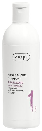 ZIAJA - Włosy roślinnie pielęgnujemy - Nawilżający szampon do suchych włosów - 400 ml