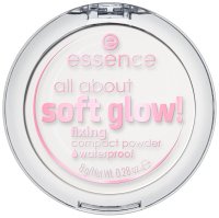 Essence - All About Soft Glow! Fixing Compact Powder - Wodoodporny puder do twarzy - 8 g