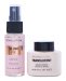 MAKEUP REVOLUTION - Mini Glow Heroes - Makeup Setting Duo - Zestaw prezentowy do makijażu twarzy - Rozświetlający utrwalacz 30 ml + Puder transparentny 10 g