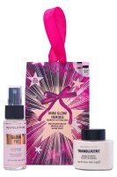 MAKEUP REVOLUTION - Mini Glow Heroes - Makeup Setting Duo - Face Makeup Gift Set - Illuminating Fixer 30 ml + Translucent Powder 10 g