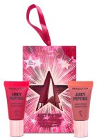 MAKEUP REVOLUTION - Juicy Peptide Glossy Lip Balm Set - Zestaw prezentowy 2 balsamów do ust - Gingerbread Mini 4,5 ml + Candy Cane Mini 4,5 ml