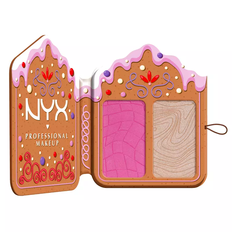 Палетка румян и хайлайтеров NYX Professional Makeup Buttermelt Face Palette, оттенок 01 Mulled & Merry, 2 × 5 г — фото 7