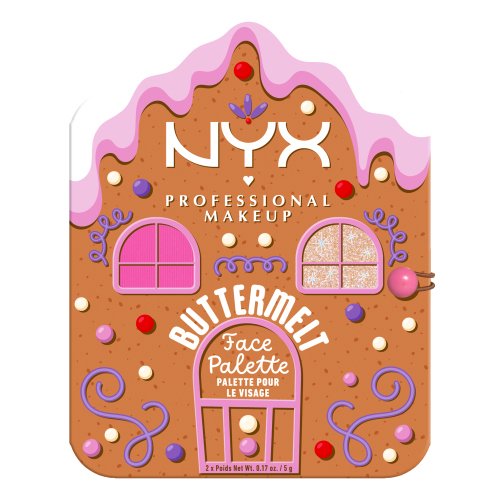NYX Professional Makeup - Holiday Sneak Peak - Buttermelt Face Palette - Paleta do makijażu twarzy - 01 Mulled & Merry - 2 x 5 g