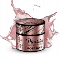 Boska Nails - Picassini Paint Gel Metalic - Metaliczny żel do zdobień - 5 ml - Rose Gold  - Rose Gold 