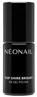 NeoNail - Top Shine Bright - UV GEL POLISH - Przezroczysty top hybrydowy - 7,2 ml 