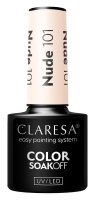 CLARESA - SOAK OFF UV/LED - NUDE - Lakier hybrydowy do paznokci - 5 g