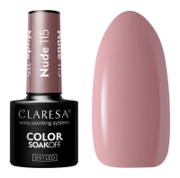 CLARESA - SOAK OFF UV/LED - NUDE - Hybrid nail polish - 5 g - 115 - 115