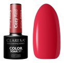 CLARESA - SOAK OFF UV / LED - WARM FEELINGS - Hybrid nail polish - 5 g - COZY RED - COZY RED