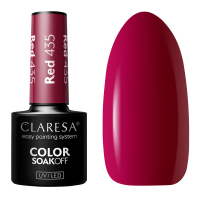 CLARESA - SOAK OFF UV / LED - WARM FEELINGS - Hybrid nail polish - 5 g - RED 435  - RED 435