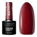 CLARESA - SOAK OFF UV / LED - WARM FEELINGS - Hybrid nail polish - 5 g - RED 439 - RED 439