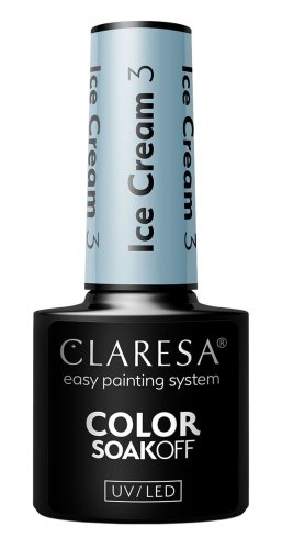 CLARESA - SOAK OFF UV/LED - ICE CREAM - Lakier hybrydowy do paznokci - 5 g
