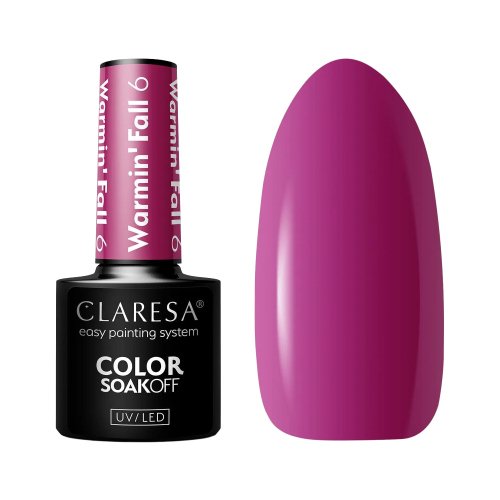 CLARESA - SOAK OFF UV/LED - WARMIN' FALL - Lakier hybrydowy do paznokci - 5 g - 6