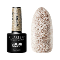 CLARESA - SOAK OFF UV/LED - GLOWING - GLITTER - Lakier hybrydowy do paznokci - 5 g - Glitter 3 - Glitter 3