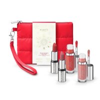 KIKO Milano - Snow-Kissed Holiday - Never Without You Mini Lips Gift Set - Dárková sada na líčení rtů - 2 x Mini Matte rtěnka 1 g + 2 x Mini lesk na rty 3 ml + kosmetická taštička