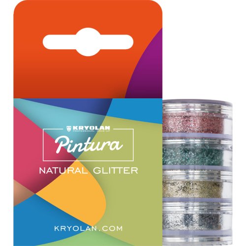 KRYOLAN - Pintura - Natural Glitter - Zestaw 4 brokatów kosmetycznych - 5 g - ART. 86291 